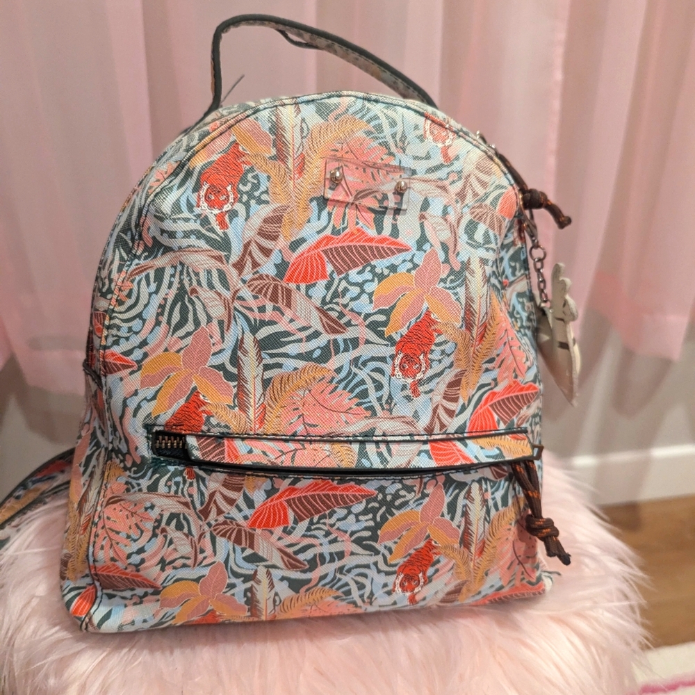 Retro Print Backpack